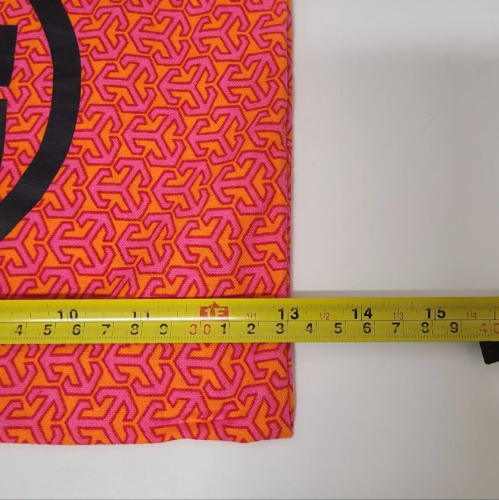 Tory Burch Pink and Orange Print Dust Bag Cover
